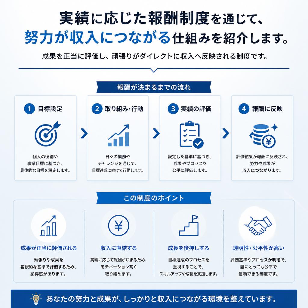 高収入を実現するインセンティブ制度