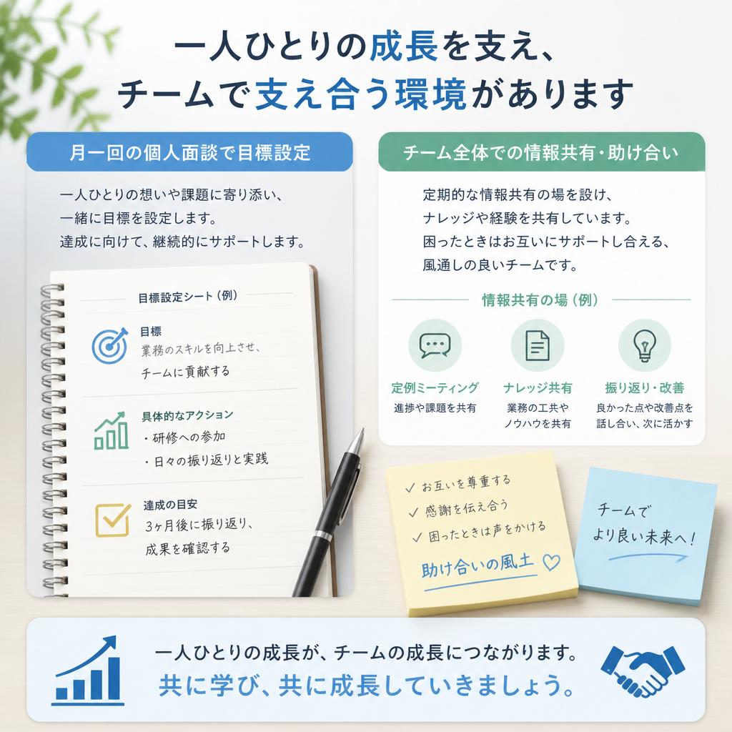 成長をサポートする環境